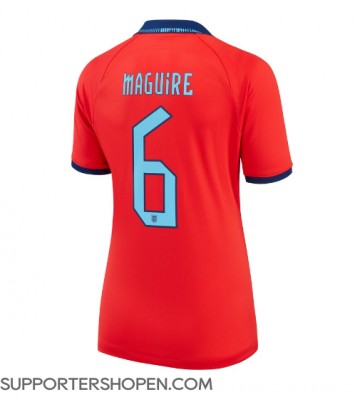 England Harry Maguire #6 Borta Matchtröja Dam VM 2022 Kortärmad